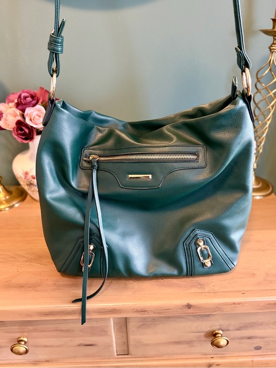 Source Unknown Handbags - Emerald Green Slouch Hobo Bag Gold Hardware Boho Shoulder Purse